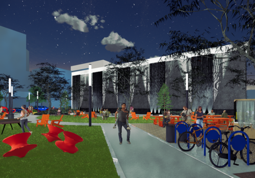 Mayo Loading Dock Rendering at Night