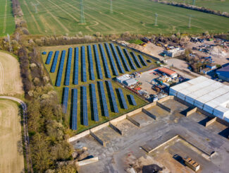 Solar plant at an industrial area