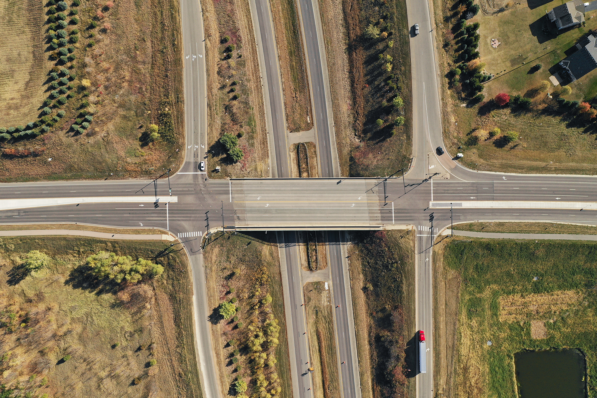 Aerial of an interchange