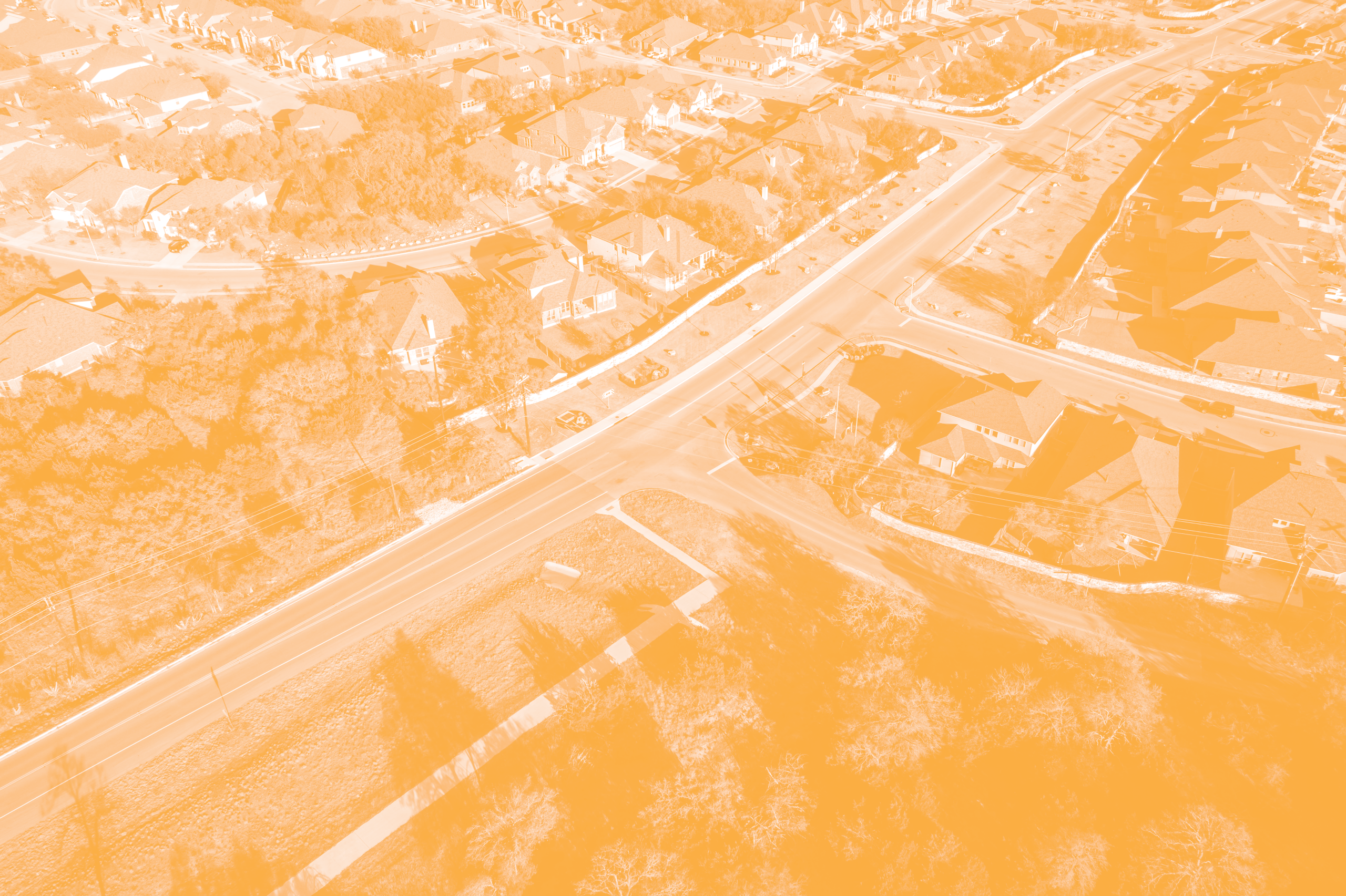road and houses