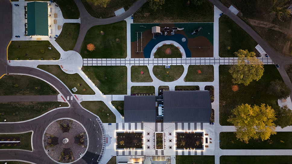 Aerial of a park