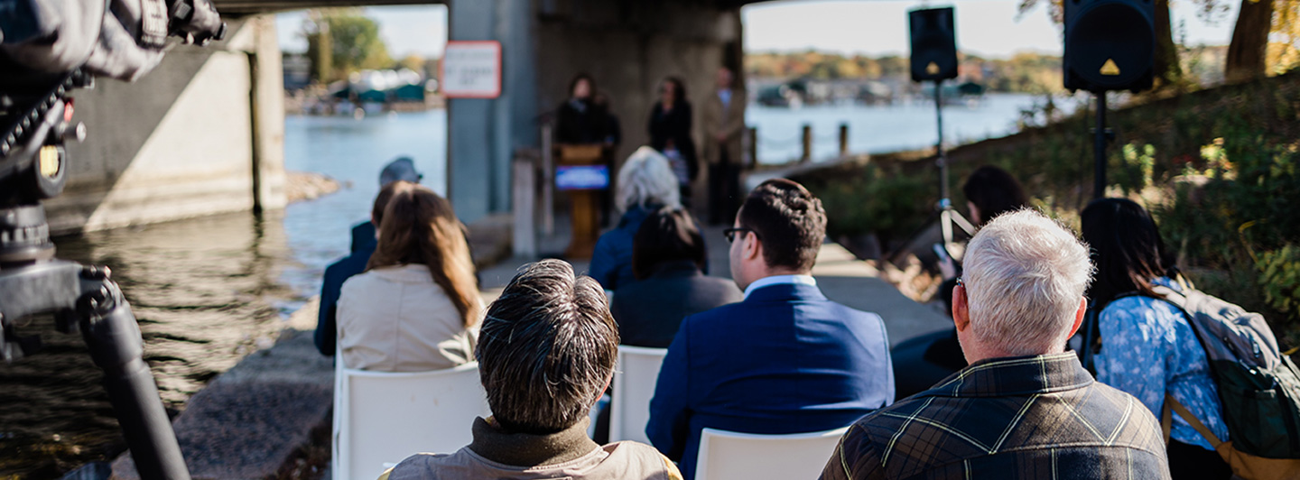 Public meeting outside