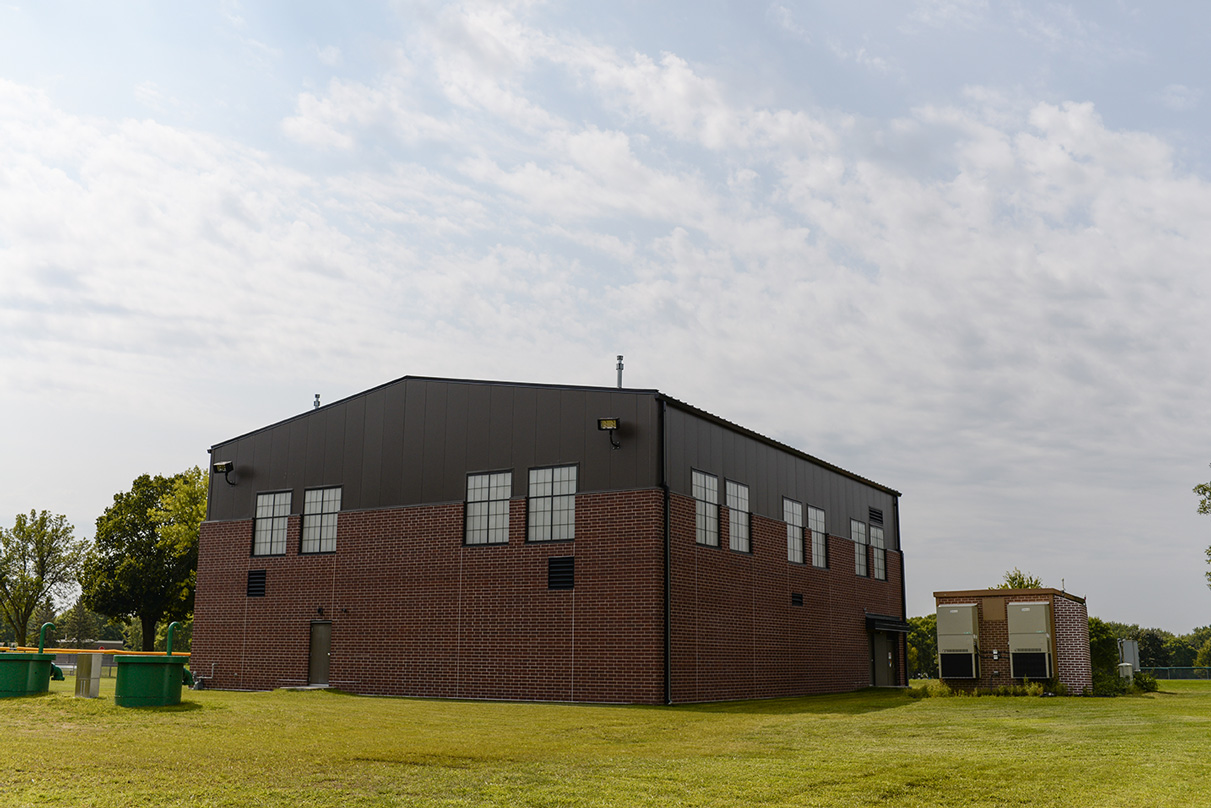 Exterior of wastewater treatment plant