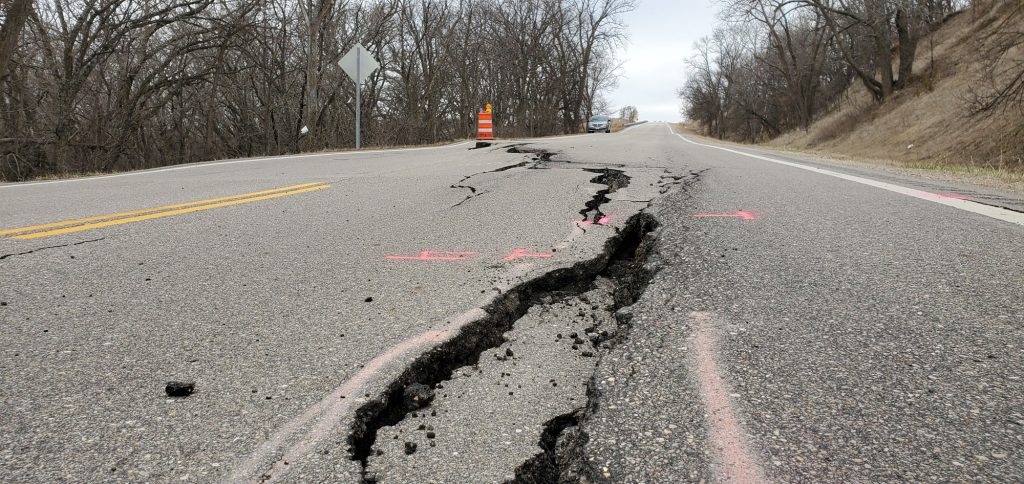 Crack in the road