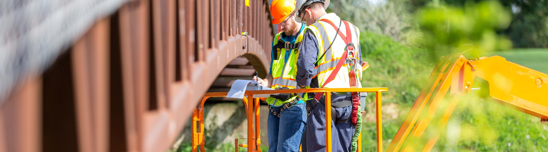 Field staff working on bridge