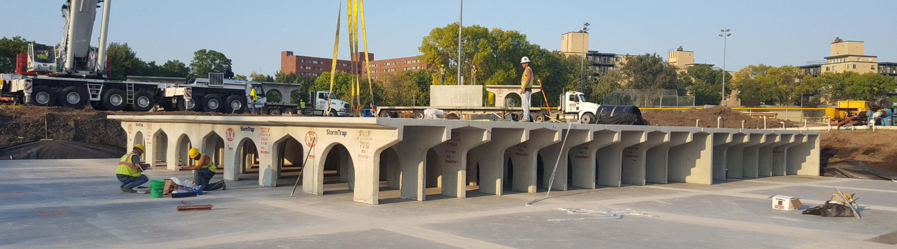 Field staff out on construction site