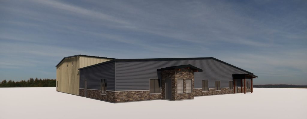 3D rendering of a restaurant building