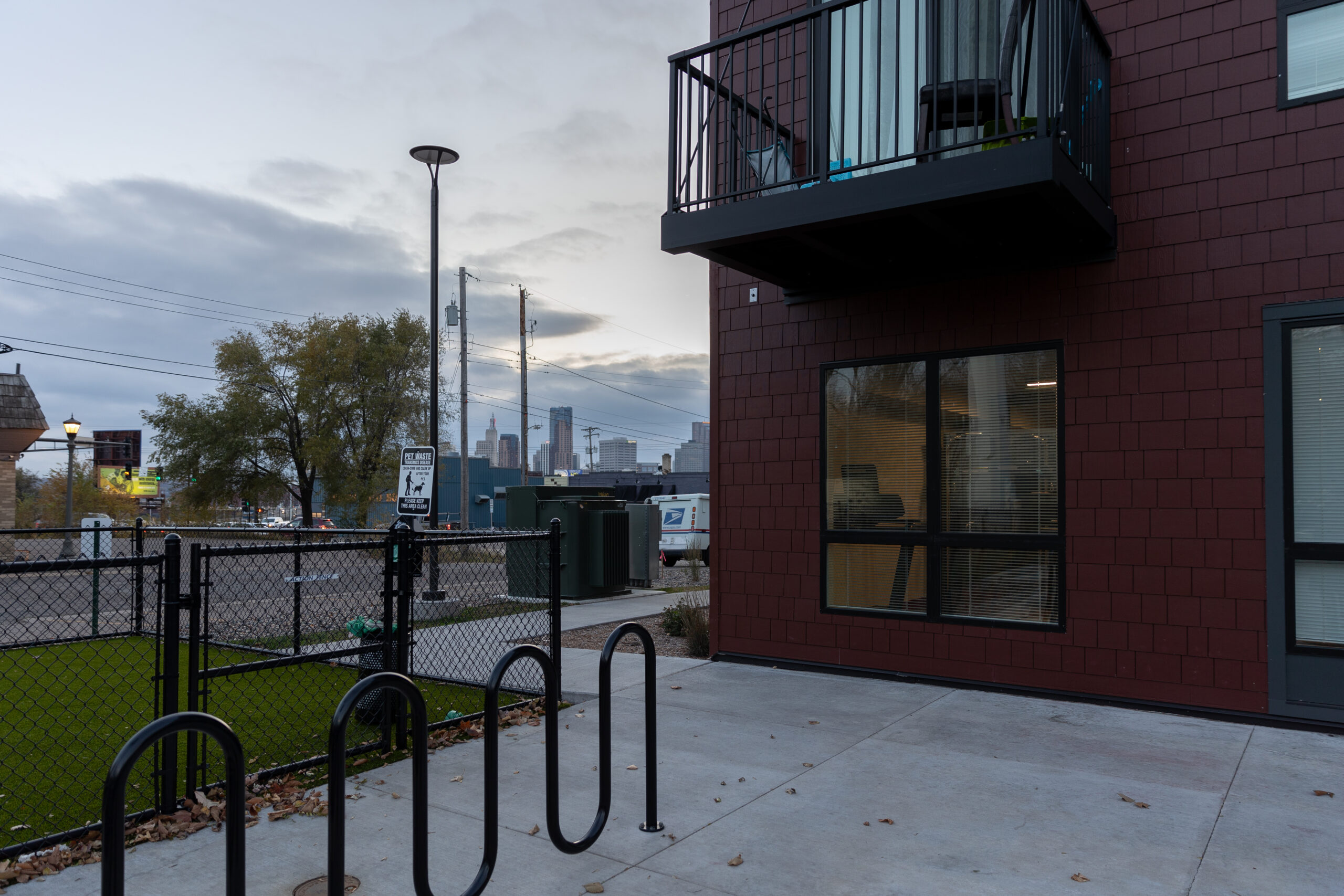 hallow side view apartment building