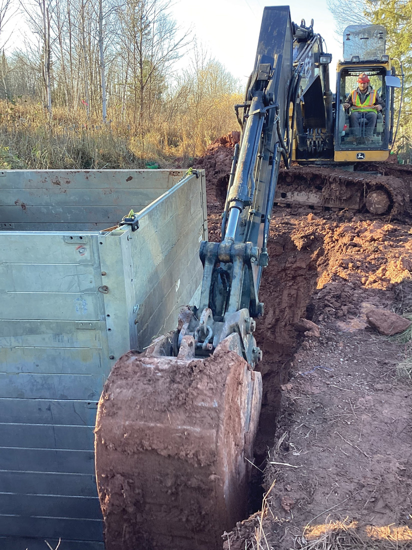 Heavy machinery doing utility work