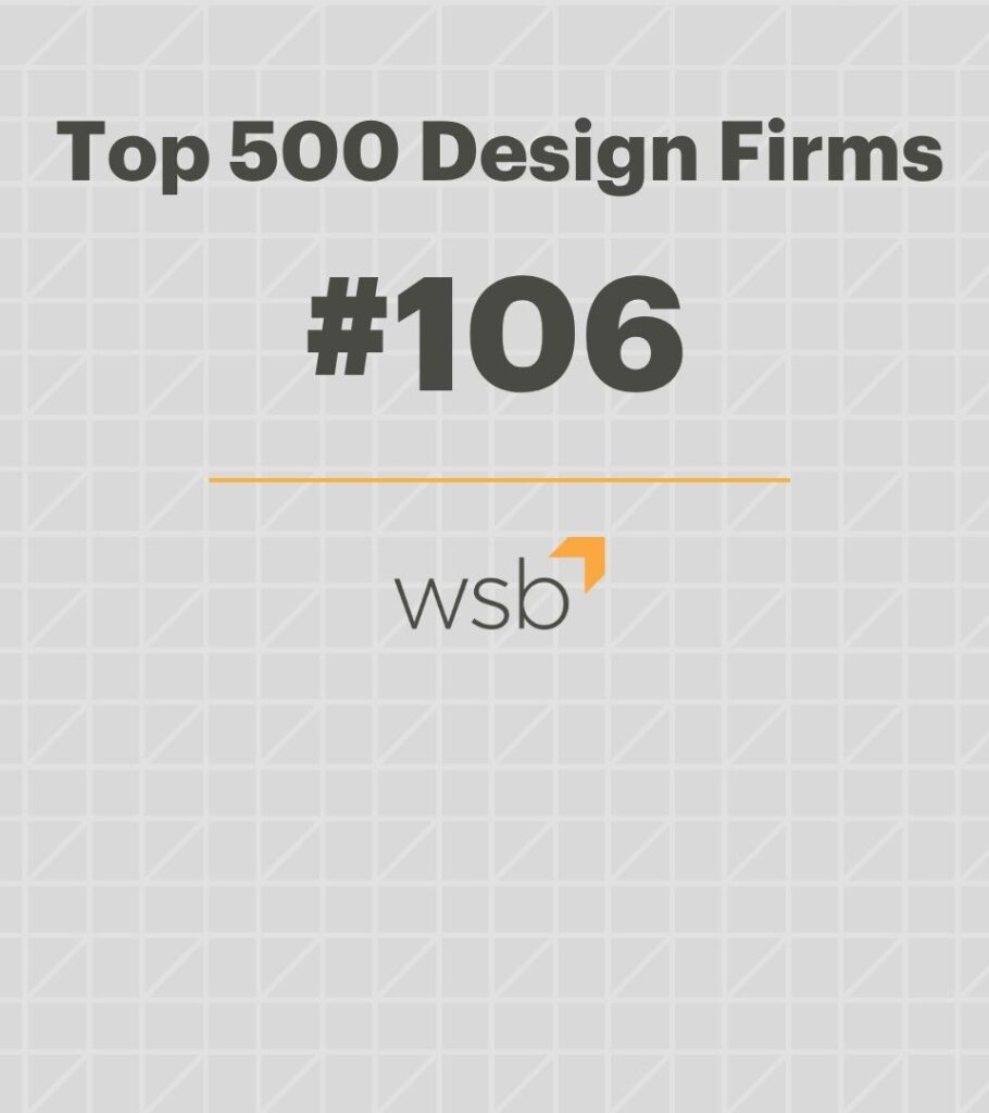 WSB Named to ENR’s 2026 Top 500 Design Firms, Ranking #106
