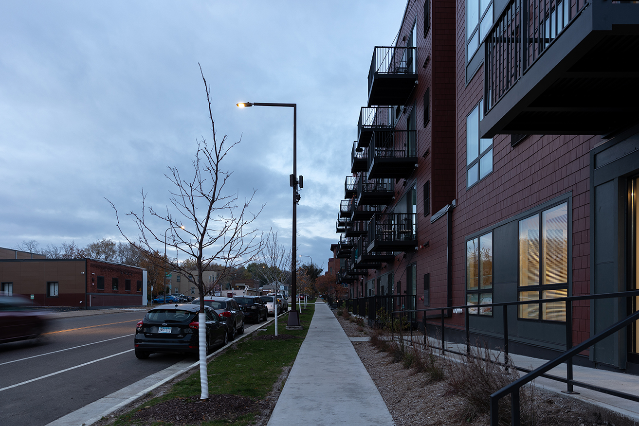 building with sidewalk